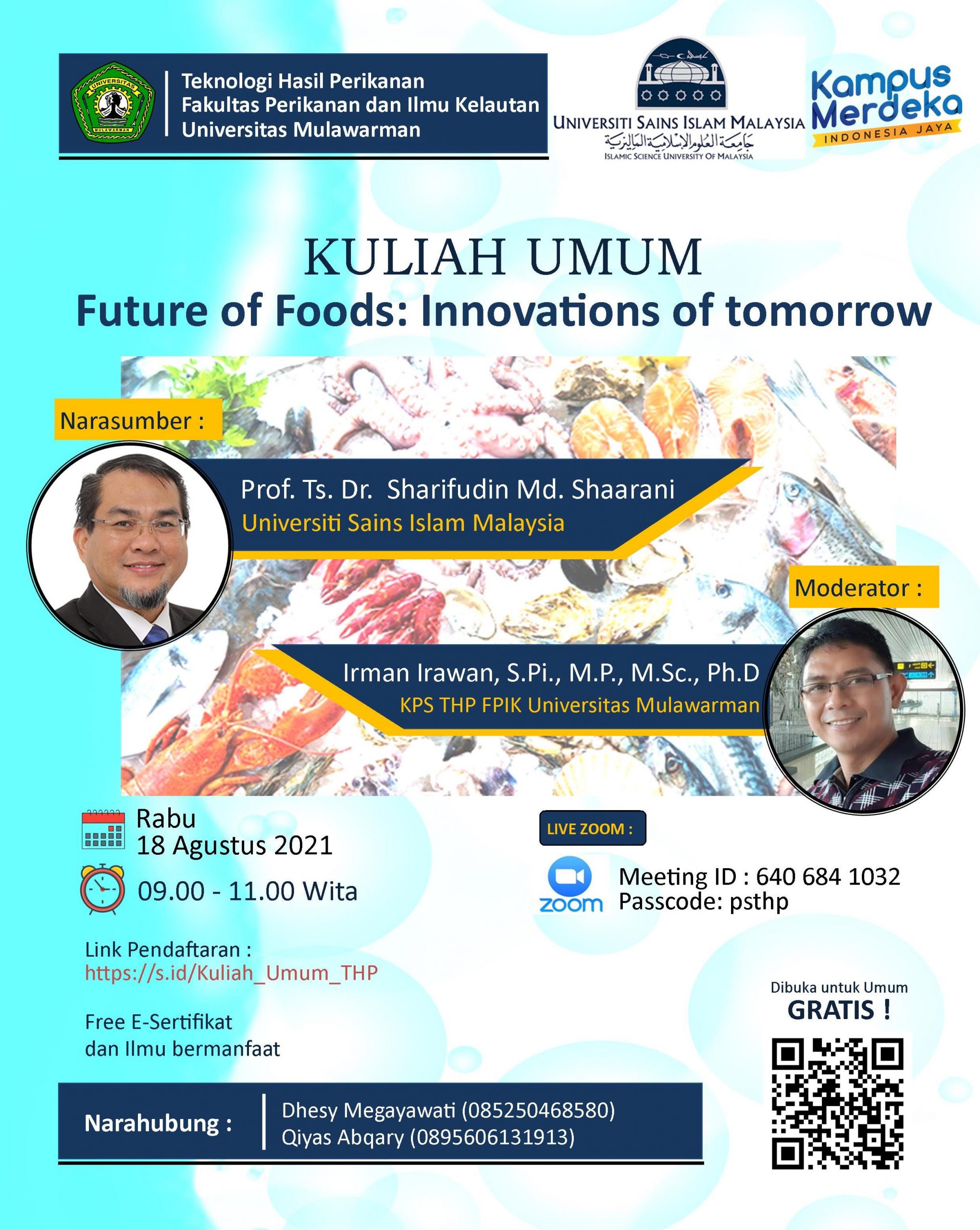 KULIAH UMUM PS Teknologi Hasil Perikanan Tahun 2021 – Future of Foods : Innovations of tomorrow